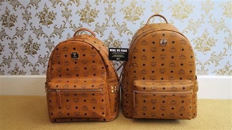 mcm real vs fake bag|genuine mcm backpack.